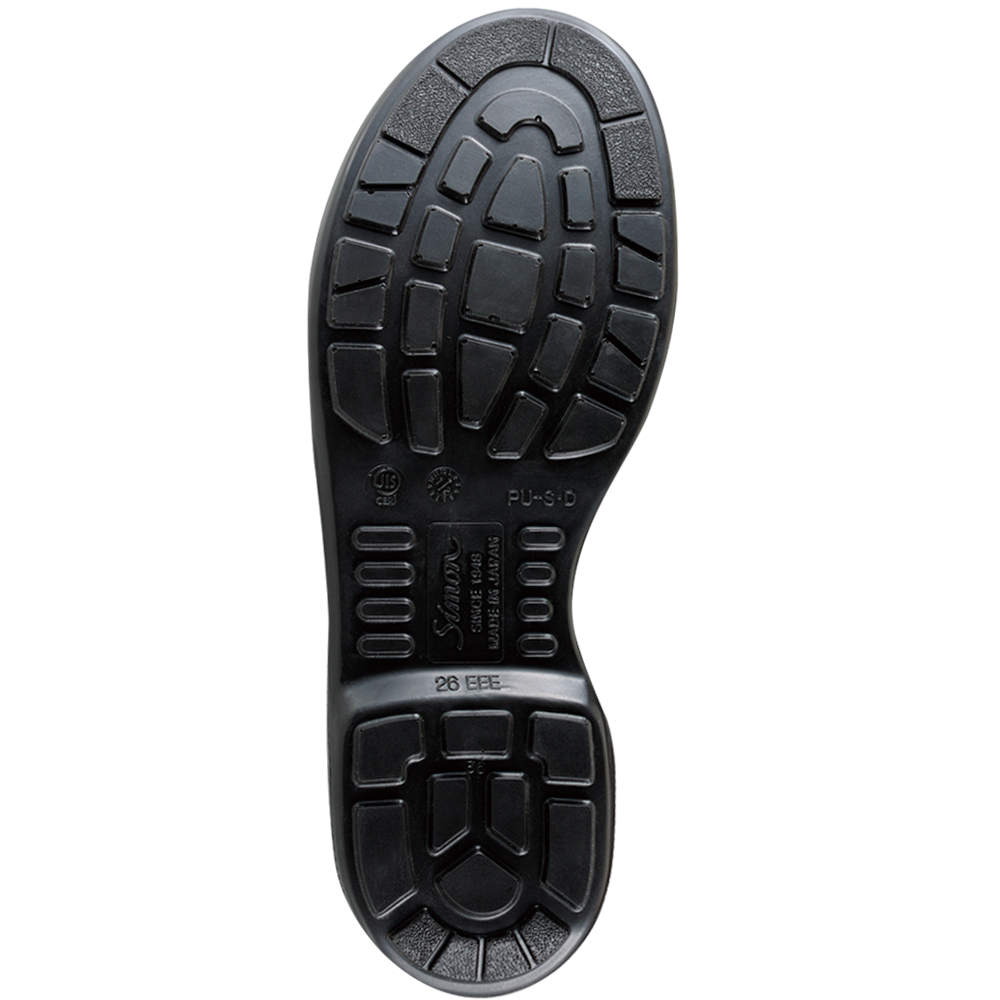 シモン 安全靴 中編上 JIS規格 耐滑 耐油 革製 ハイカット ライト SL22 黒 ブルー 28.0 cm 3E - 2