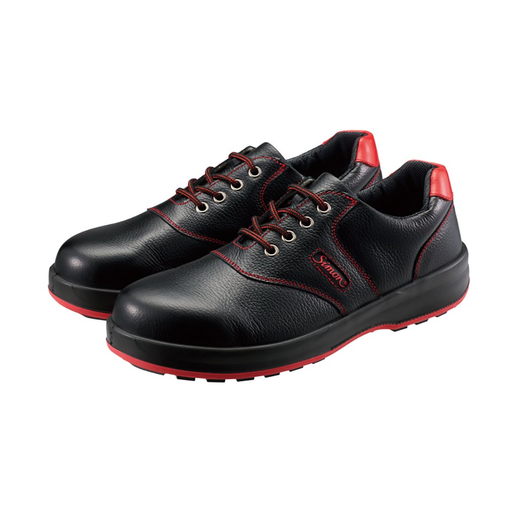 シモン 安全靴 編上靴 ＳＬ２２Ｒ黒／赤 ２４．０ｃｍ SL22R24.0/1足「3255646」