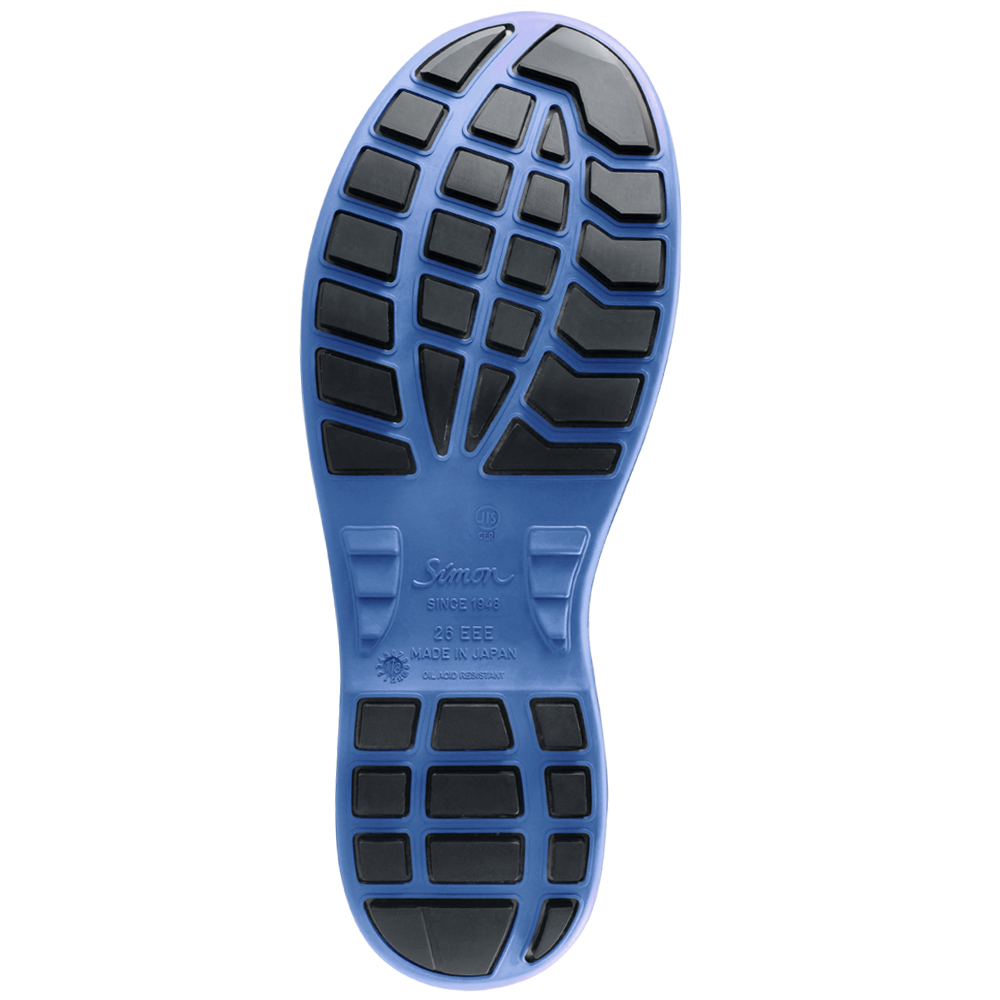 安いを販売 シモン 安全靴 編上靴 ＳＬ２２－ＢＬ黒／ブルー ２５．５ｃｍ 1足 (SL22BL-25.5) その他 