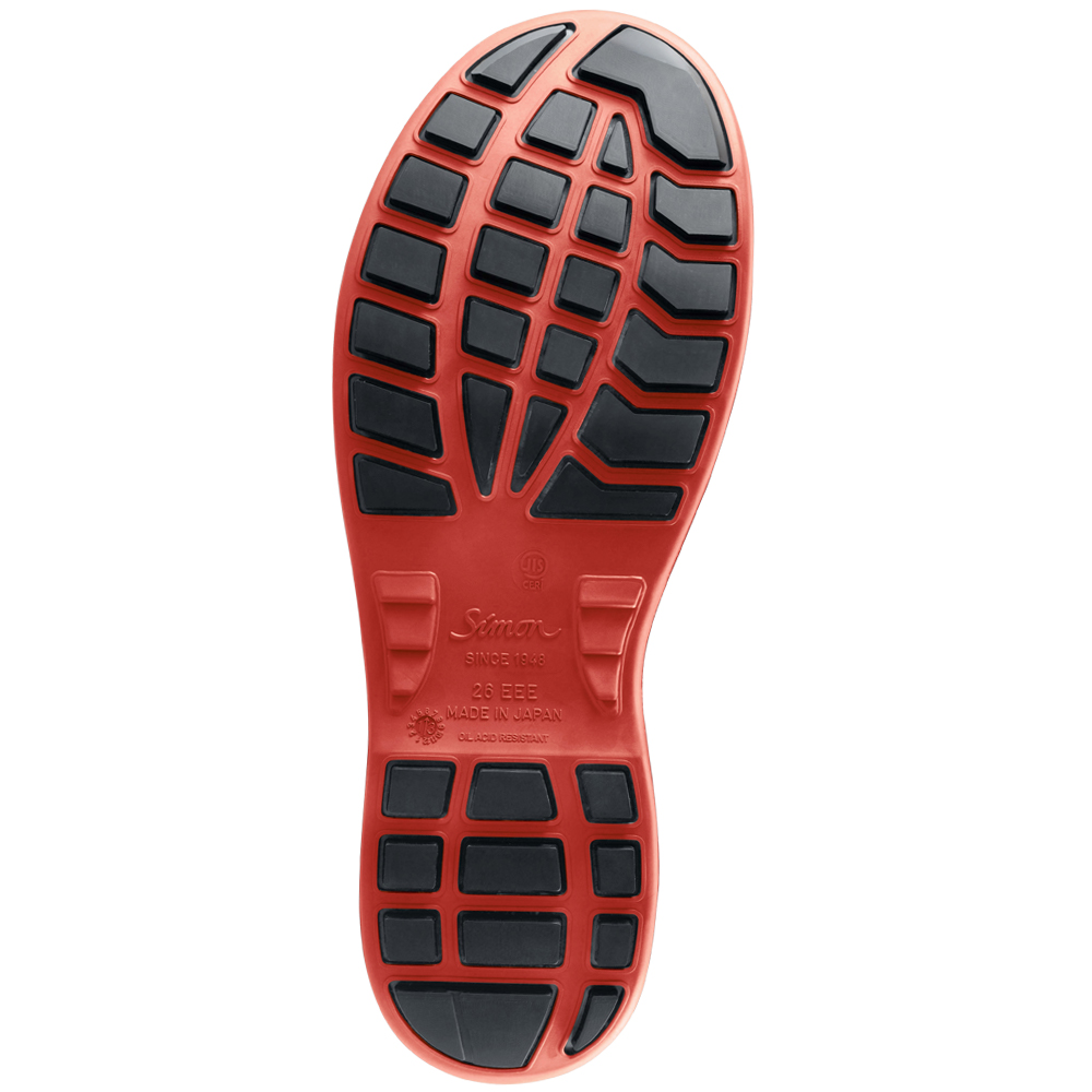スタイルズ(STYLES) シモン シモン 安全靴 編上靴 ＳＬ２２−Ｒ黒／赤 ２８．０ｃｍ （1足） 品番：SL22R-28.0 